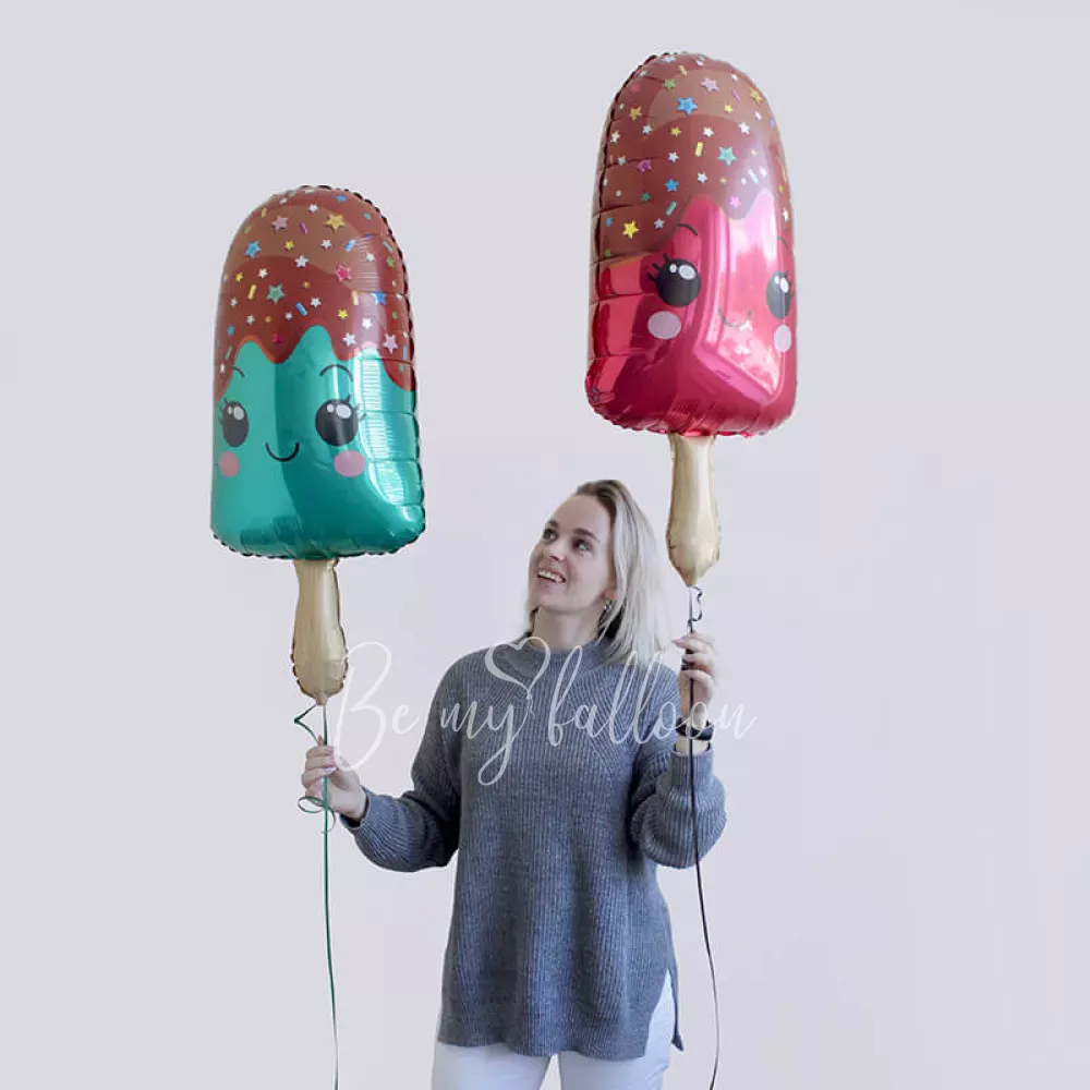 33" Helium foil Strawberry Popsicle balloon