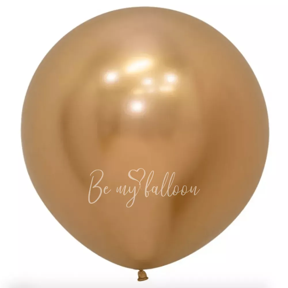 24" Helium chrome Gold plain balloon