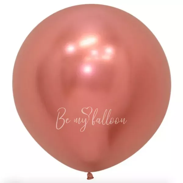 24" Helium chrome Rose Gold plain balloon