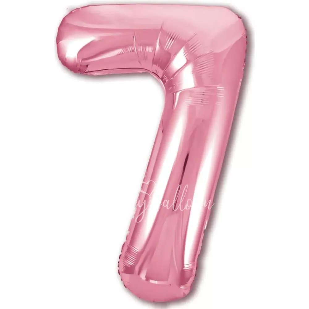 40" Helium foil gloss Pink Number 7 balloon