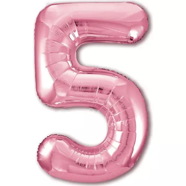 40" Helium foil gloss Pink Number 5 balloon