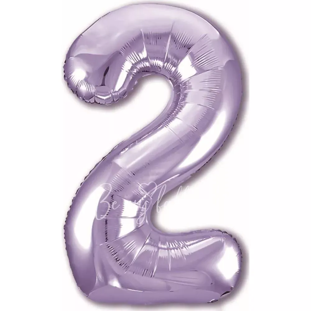 40" Helium foil gloss Lilac Number 2 balloon