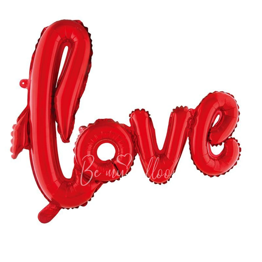 39" Шар из фольги Надпись Love красный
