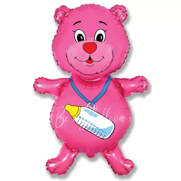37" Helium foil Baby bear girl balloon