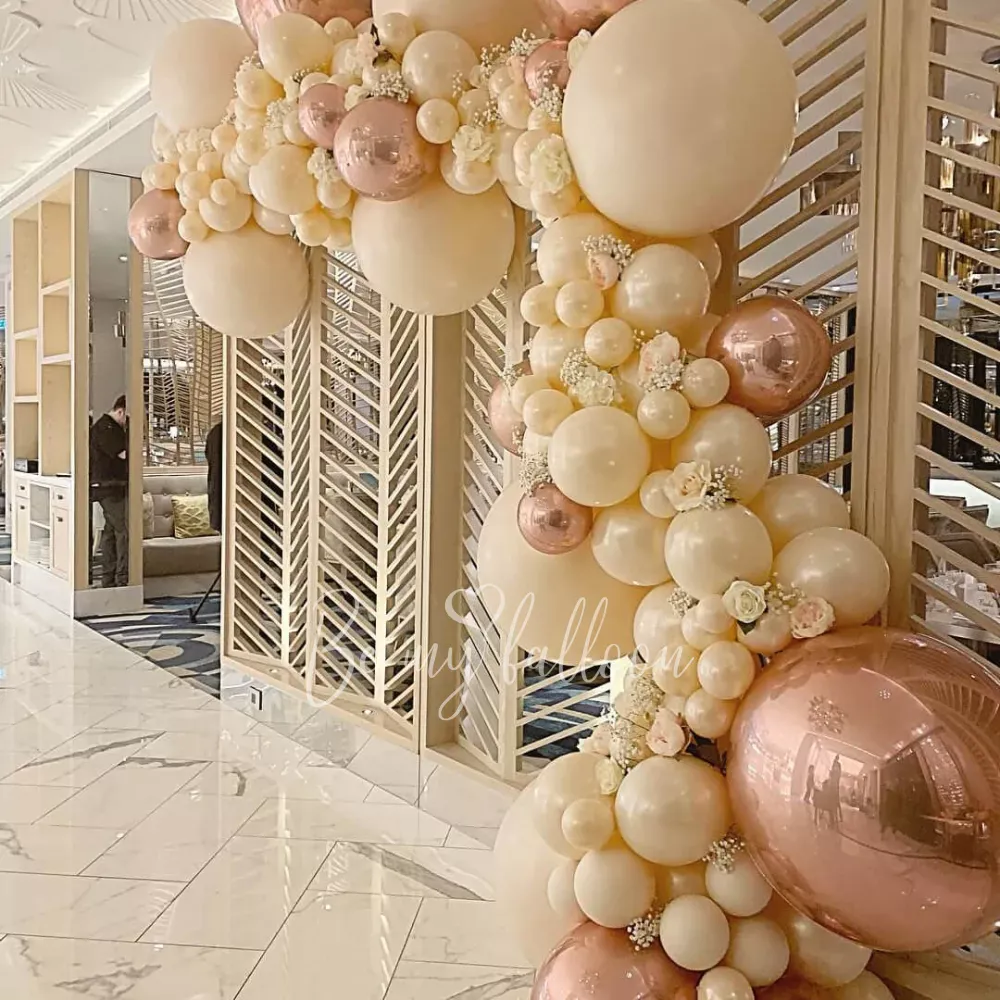 5m Fancy Gold organic balloon garland