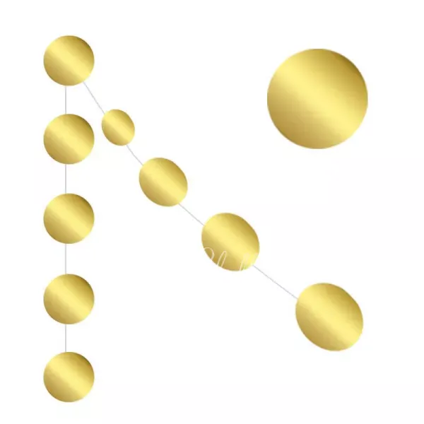 2.5m Gold rounds garland 