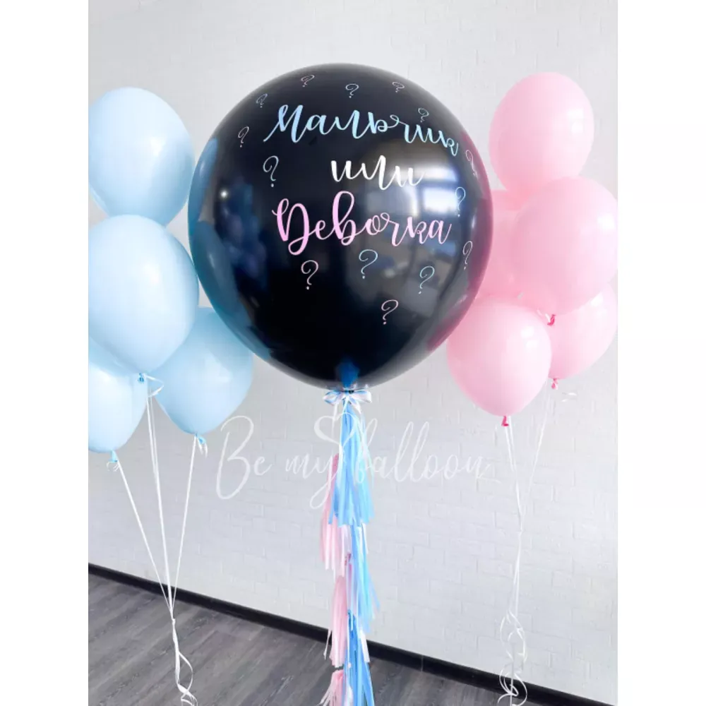 Gender Party Helium Balloon Set "Cloud of Secrets"