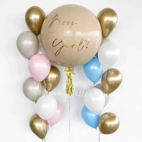 Gender reveal Helium Balloon Composition The Waiting Magic