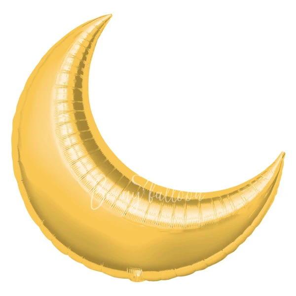 26" Helium foil gloss Gold Crescent balloon