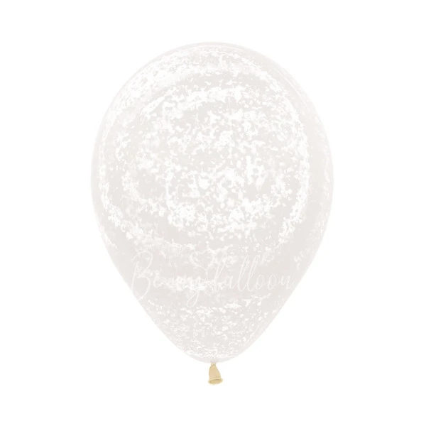 12" Helium latex White Graffiti marble balloon