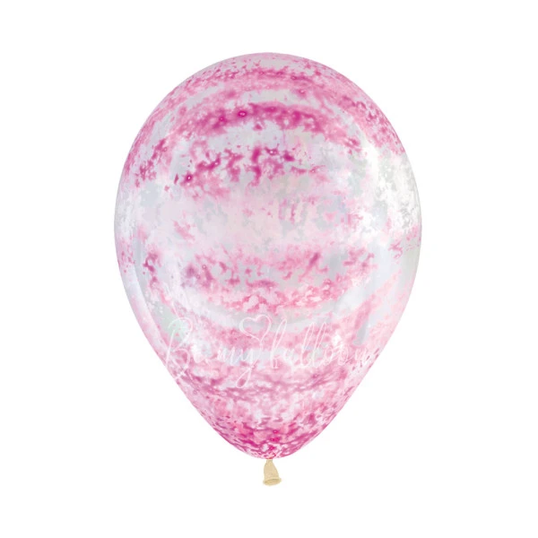 12" Helium latex Pink Graffiti marble balloon