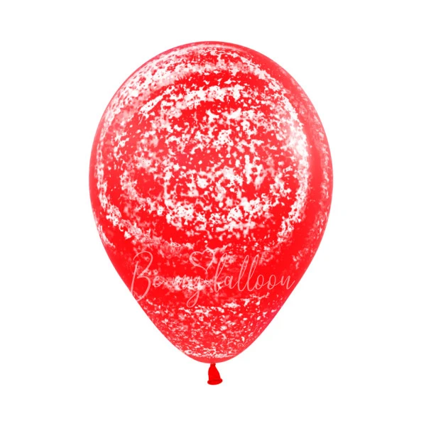 12" Helium latex Red Graffiti marble balloon