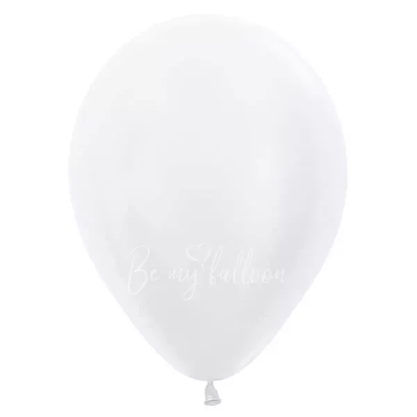 "12 Helium pearl white 406 plain balloon