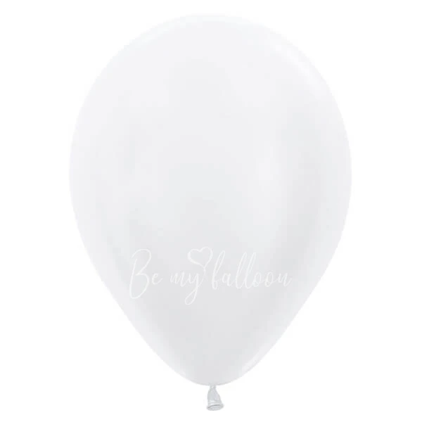 12" Helium pearl white 406 plain balloon