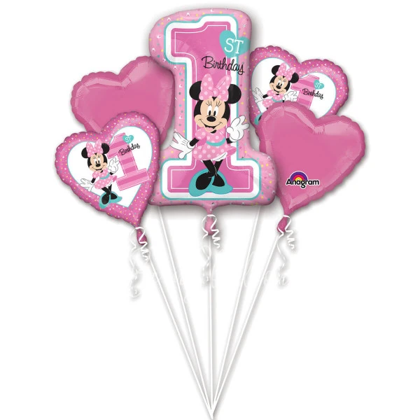 Minnie 1st Birthday! Balloon bouquet
