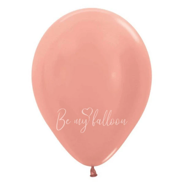 12" Helium metallic rose gold 568 plain balloon