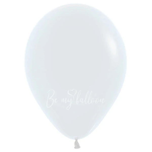 12" Helium fashion white 005 plain balloon