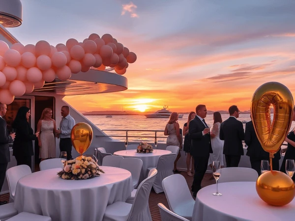Yacht party: Elevate your special day with luxurious balloon installations