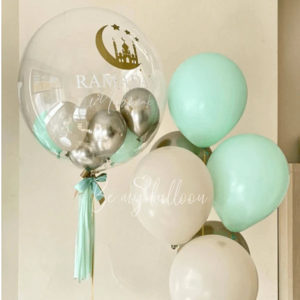 A set of latex balloons in delicate shades